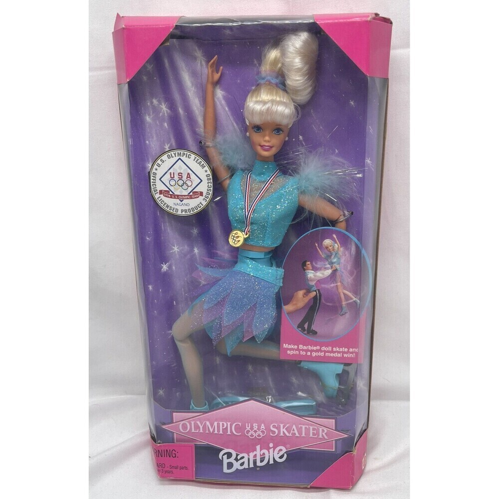 Mattel 1998 Nagano Olympic Skater Barbie Doll 18501